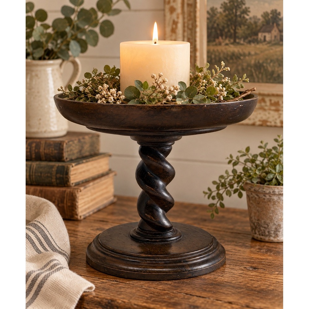 Southern Living at Home Barley Twist Pedestal Cake Candle Stand Retired 40513